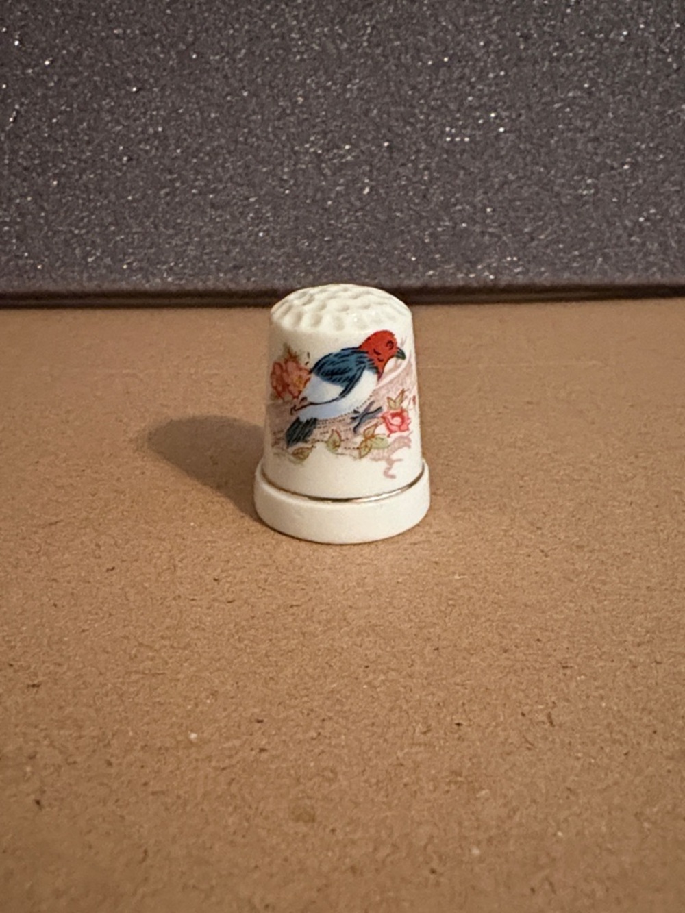 Decorative White Porcelain Bird Thimble